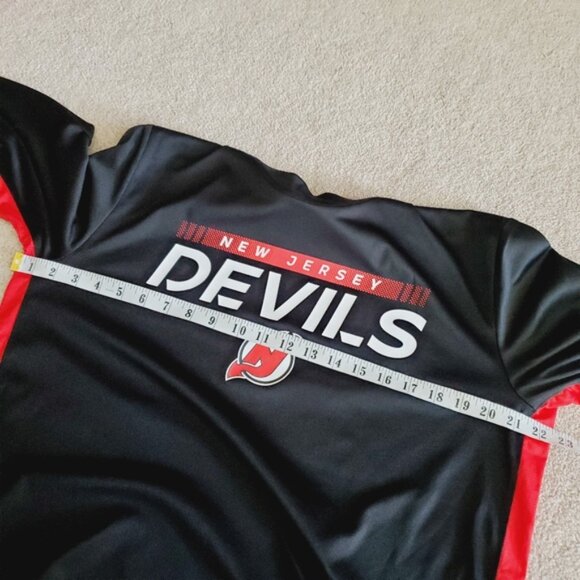 NHL New Jersey Devils Fanatics Black Pro Rink Performance Men's Long Sleeve Tee - Picture 5 of 7